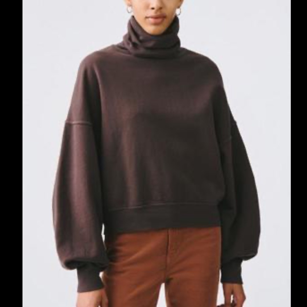 Agolde Balloon Sleeve Sweatshirt in Moon Drop